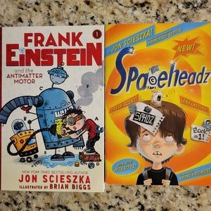 Frank Winstein & Spaceheadz Set of 2 Books by J. Scieszka